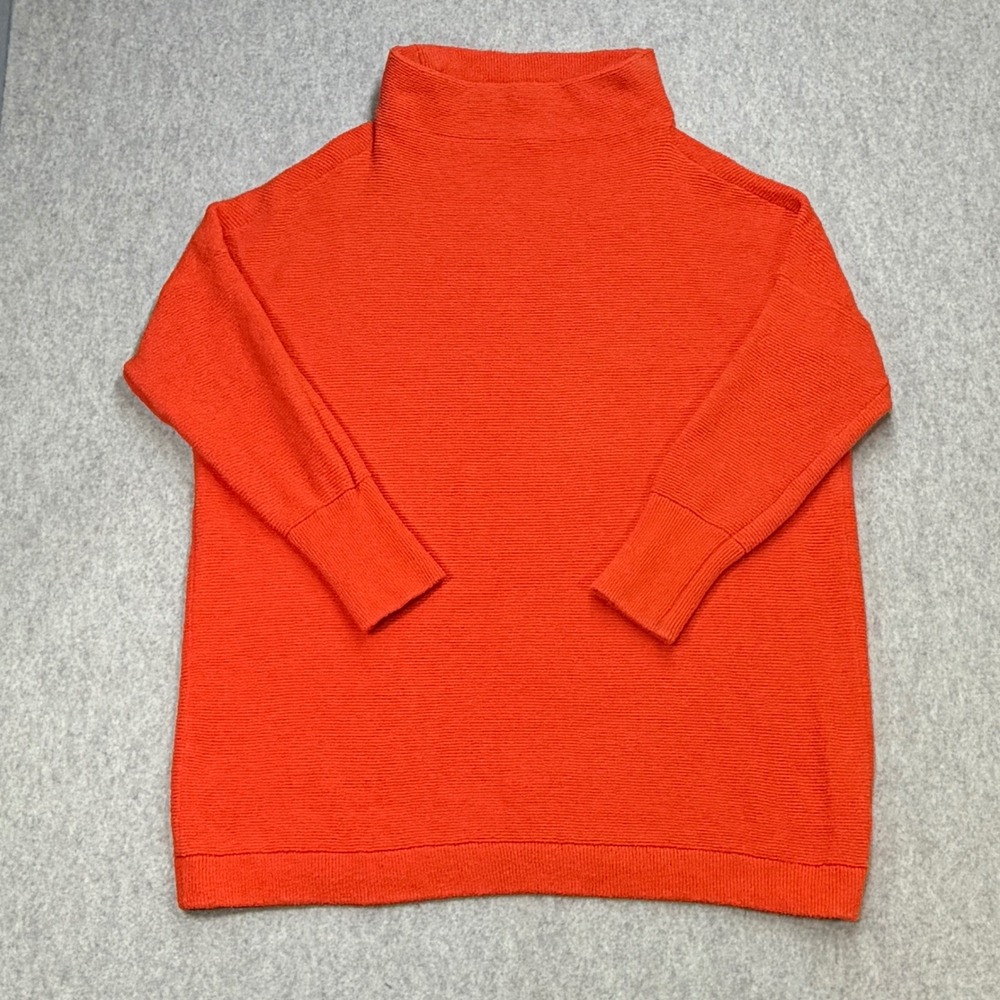 Free People Sweater Womens XL Ottoman Slouchy Tunic Orange Boho Workwear Cozy